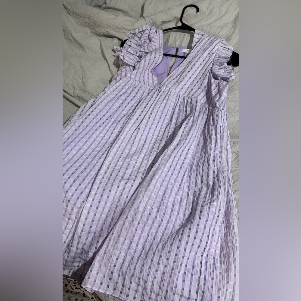 purple romper dress